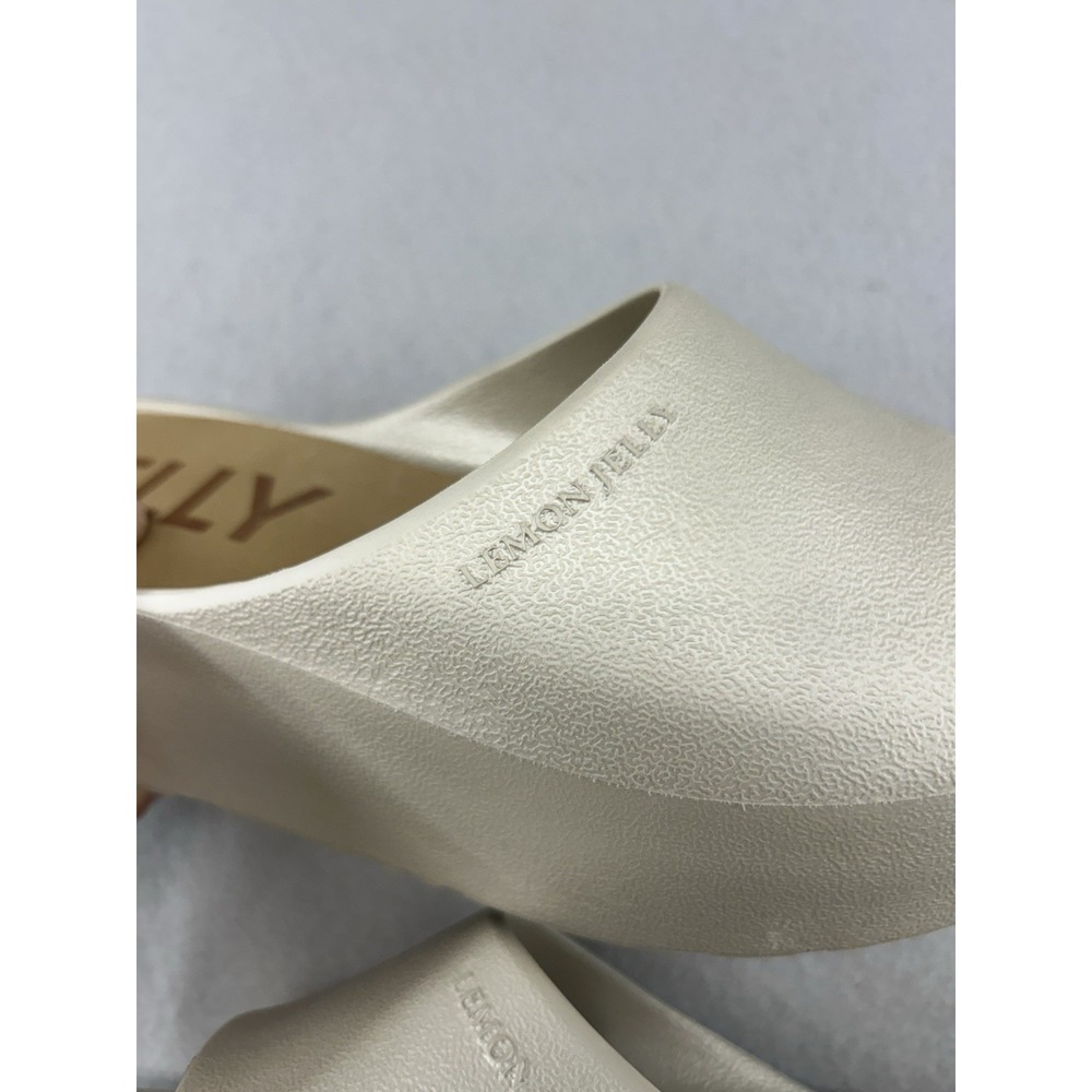 Lemon Jelly Beige / Cream Wedge Slide Sandals Slip-On Womens EU 39 Sz 8.5 - Picture 4 of 6